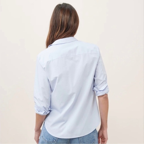 Jenni Kayne Slim Button Down Shirt In French Blue Size XXL - Picture 2 of 12
